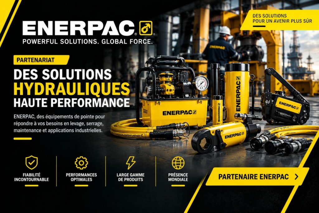 Vérins et pompes hydrauliques ENERPAC fournis par ATI Export