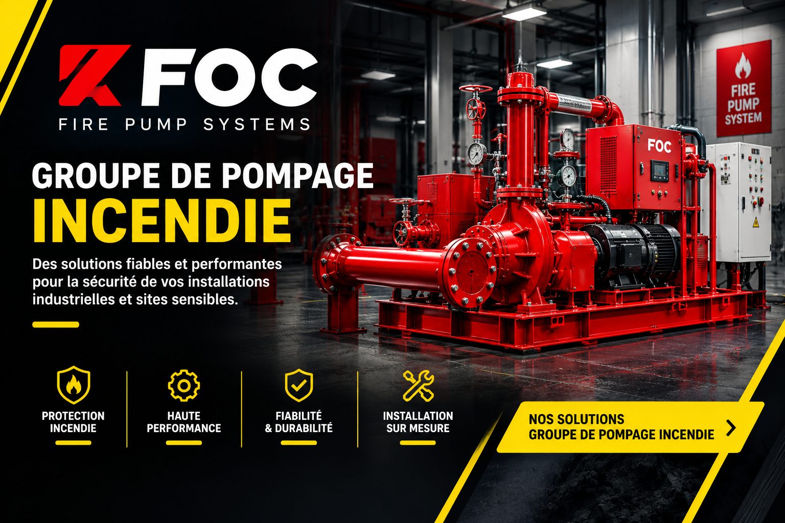 Groupe de pompage incendie FOC proposé par ATI Export